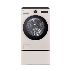 [LG] 트롬 오브제컬렉션 워시콤보+키높이수납함 세탁25kg 건조15kg 네이처베이지