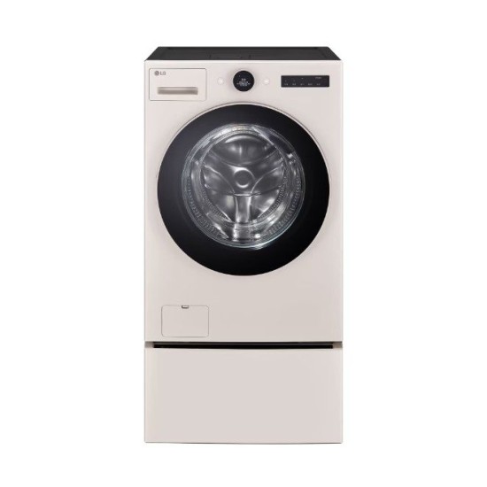 [LG] 트롬 오브제컬렉션 워시콤보+키높이수납함 세탁25kg 건조15kg 네이처베이지
