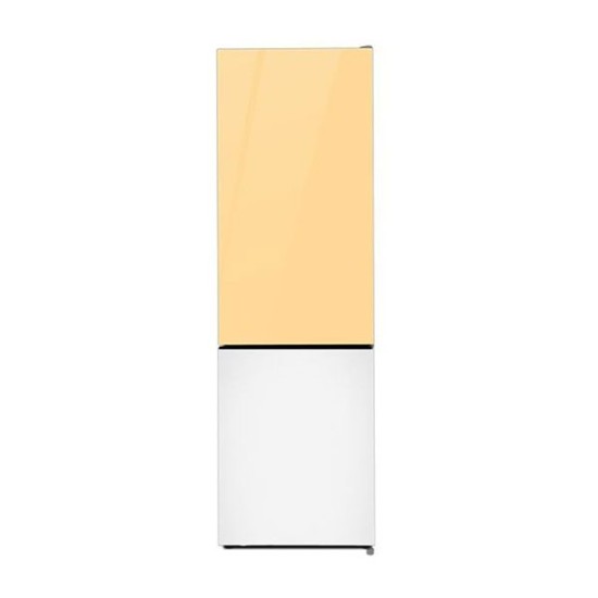 [하이얼] 2도어 글램글라스 상냉장 하냉동 콤비냉장고 244L 윔바닐라 화이트