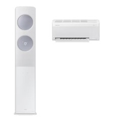 [삼성] 비스포크 AI 무풍 클래식 2in1 에어컨 19평형+6평형 화이트블루