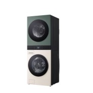 [LG] 트롬 AI 오브제컬렉션 워시타워 세탁기 25kg+건조기 25kg 네이처 베이지/네이처 그린