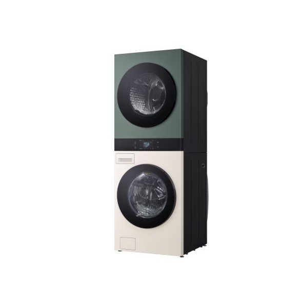 [LG] 트롬 AI 오브제컬렉션 워시타워 세탁기 25kg+건조기 25kg 네이처 베이지/네이처 그린