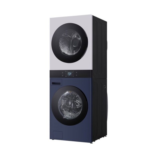[LG] 트롬 AI 오브제컬렉션 워시타워 세탁기 25kg+건조기 25kg 네이처 네이비/네이처 크림 그레이