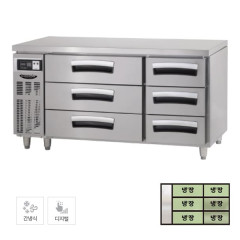 [라셀르] 간냉식 서랍식 테이블 냉장고 391L 올스텐