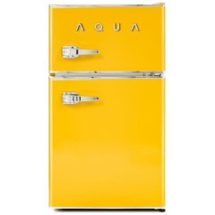 [하이얼] 아쿠아 레트로 냉장고 82L 크롬 옐로우