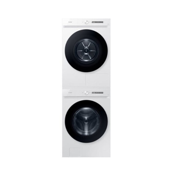 [삼성] AI 세탁기 24kg + 건조기 20kg + 상단 설치 키트 화이트