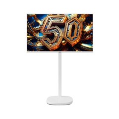 [더함]CHIQ 구글 5.0 OS 안드로이드 14 QLED 40인치 화이트 +이동형스탠드