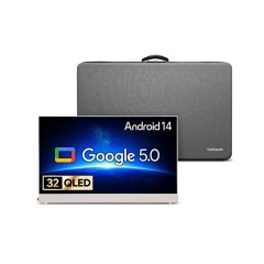 [더함] 32인치 QLED Google5.0 PORTABLE 2025C WHITE + 포터블 가방 세트