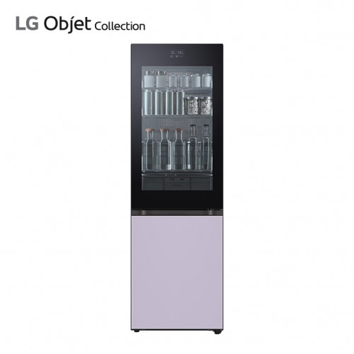 [LG] 오브제컬렉션 모던엣지 노크온 냉장고 349L 크림라벤더