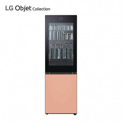 [LG] 오브제컬렉션 모던엣지 노크온 냉장고 349L 크림피치