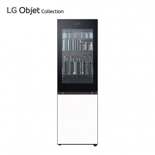 [LG] 오브제컬렉션 모던엣지 노크온 냉장고 349L 크림화이트