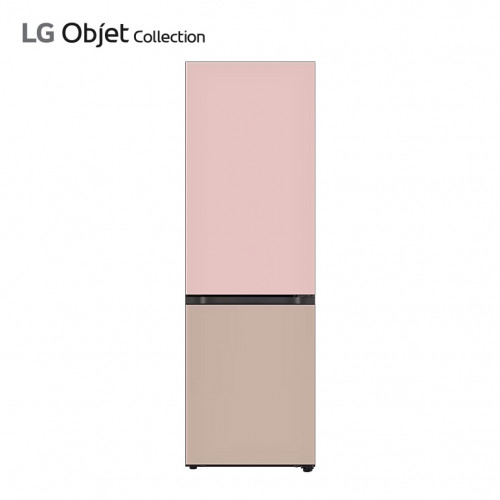 [LG] 오브제컬렉션 모던엣지 냉장고 344L 핑크/클레이브라운