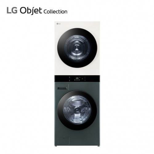 [LG] 트롬 오브제컬렉션 워시타워 세탁기 25kg + 건조기 21kg 네이처그린/네이처베이지