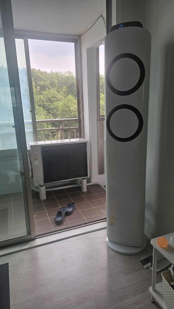 스탠드 에어컨 설치 완료